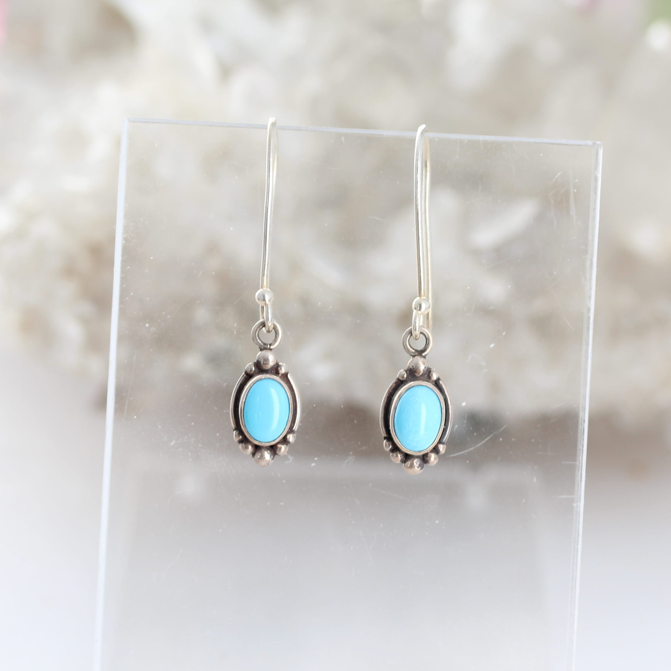 SLEEPING BEAUTY TURQUOISE Sterling Drop Earrings