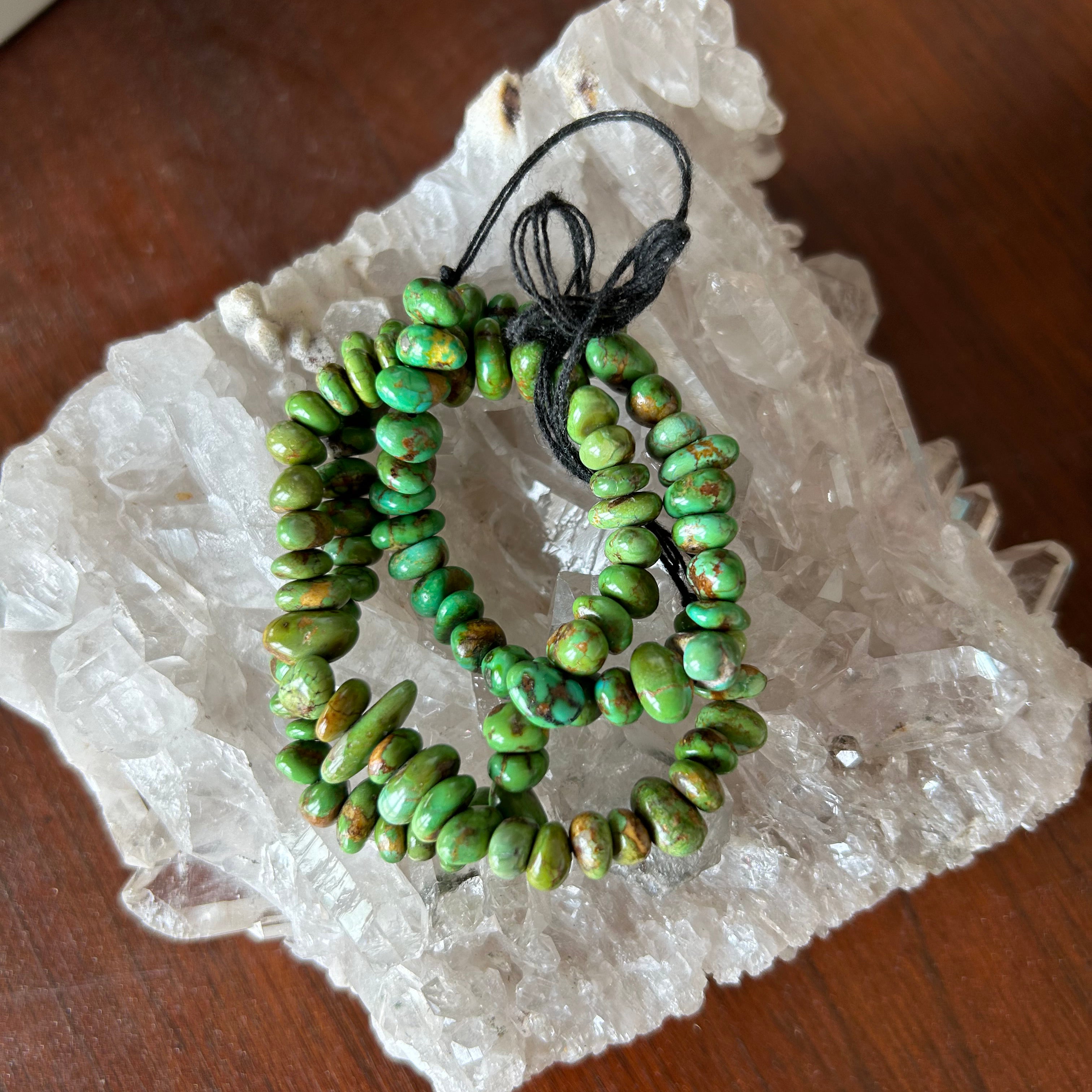 Sonoran Gold Turquoise Beads Lime Green 6.7-9mm Nuggets 16"