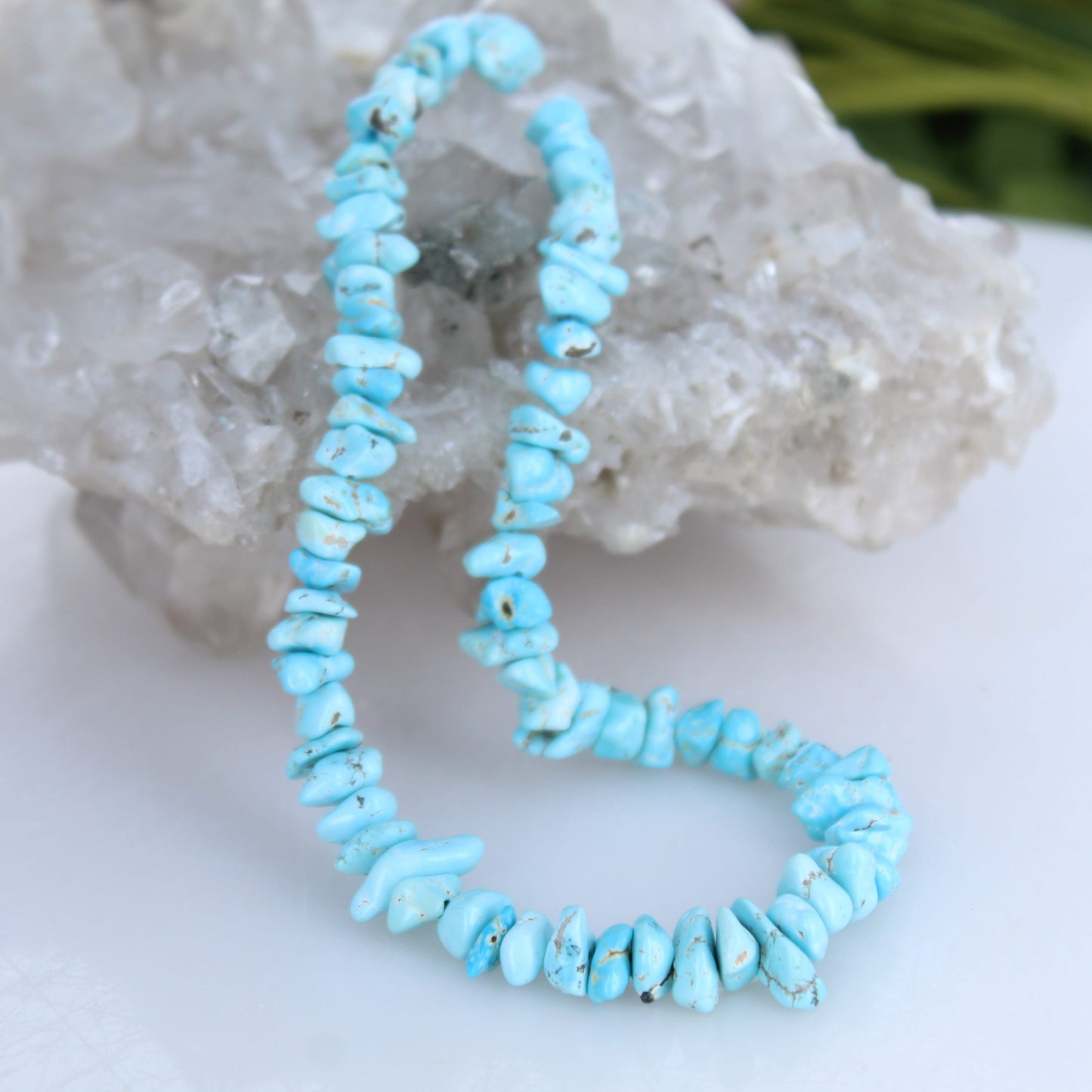 Rare LONE MOUNTAIN TURQUOISE Beads 7-9mm 10.5" Strand