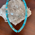 AAA Sky Blue KINGMAN TURQUOISE BEADS 8mm Rondelles 16"