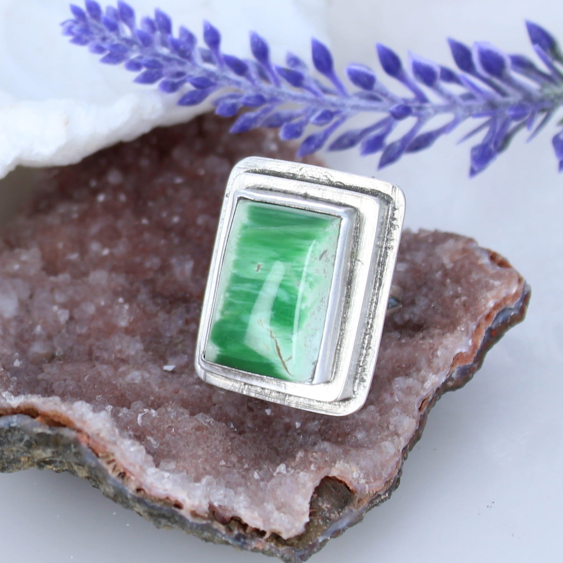 LUCIEN VARISCITE Ring Sterling Hand Crafted New Mexico -NewWorldGems