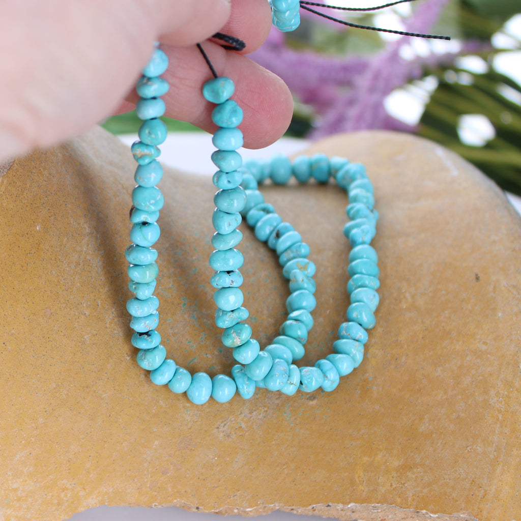 AAA Deep Sky Blue Lone Mountain Turquoise Beads 5-8mm