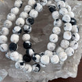Nevada Turquoise White Buffalo Beads 9mm Semi Round 7.5"