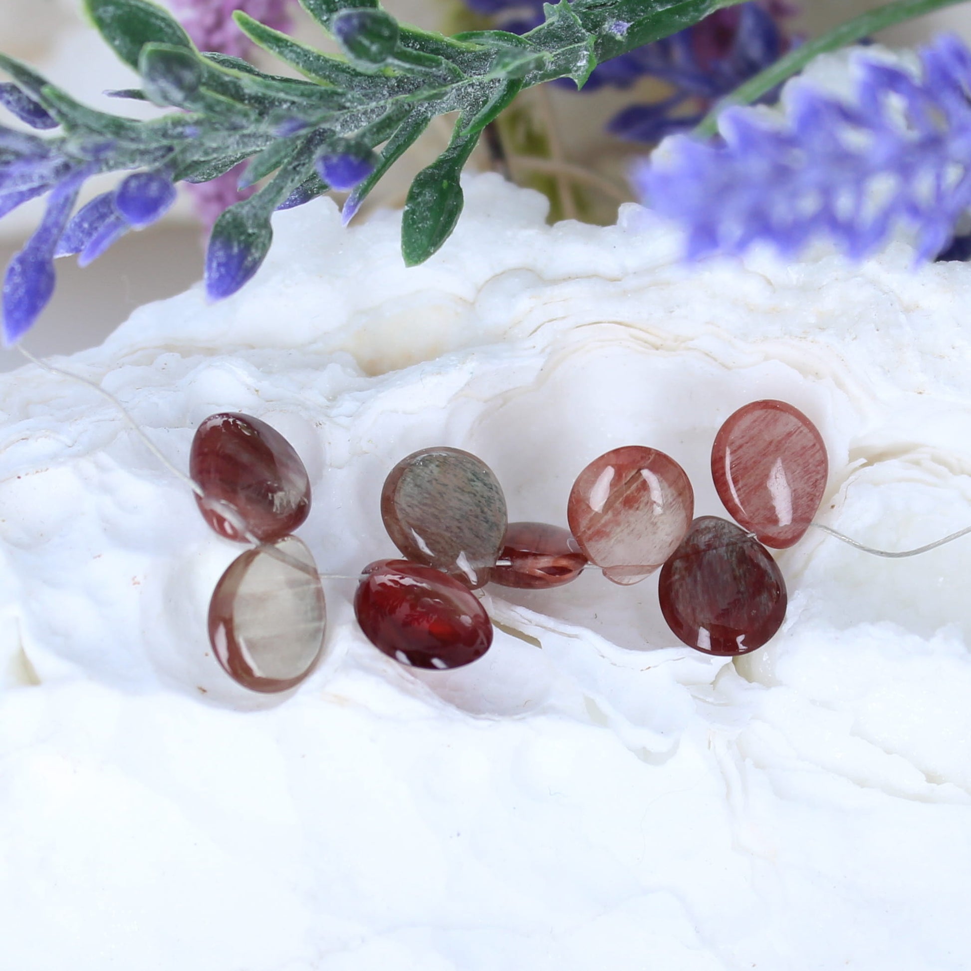Andesine Briolettes Set Of 8 Pcs 10-11mm -NewWorldGems