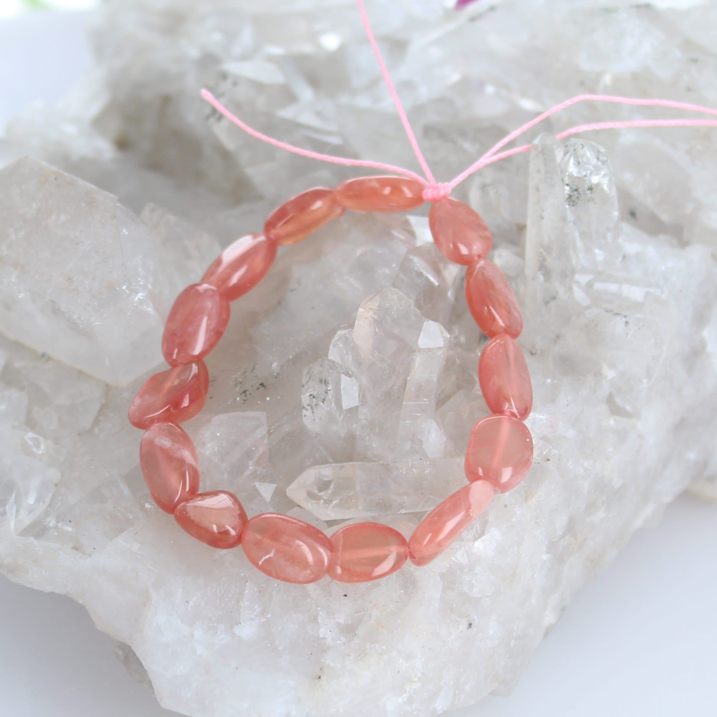 AAA Jelly Rhodochrosite Beads Free Forms 12X9mm 5"