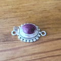 Purple Spiny Oyster Clasp Sterling Oval 8x10mm NewWorldGems