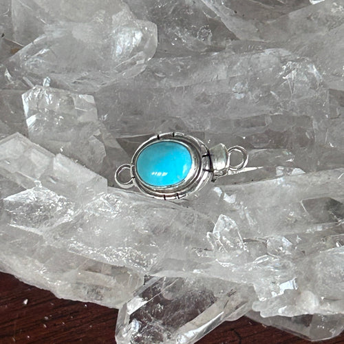 AAA Sky Blue Sleeping Beauty Turquoise Clasp Oval 8x10mm Southwestern Design