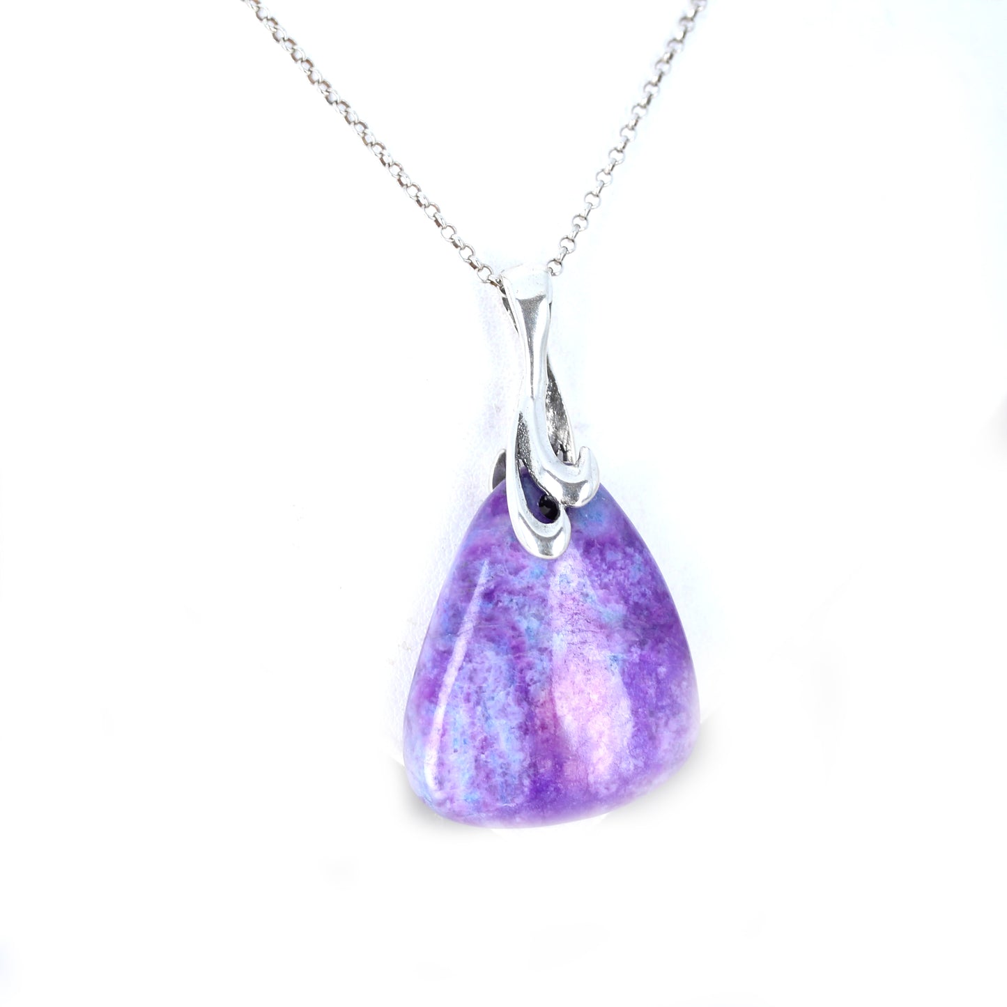 5 Star Regal SUGILITE Pendant Sterling Silver Chain and Bail #2