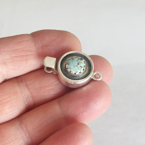 AAA DRY CREEK Turquoise Clasp Palest Blue 8.5mm