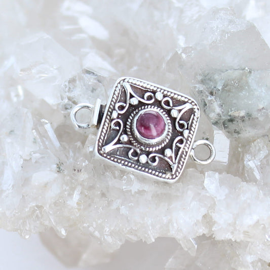 AAA Purple Spiny Oyster Clasp Sterling Wire Design 4mm