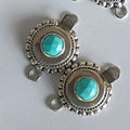 AAA Faceted Chinese Turquoise Sterling Clasp NewWorldGems Round 6mm