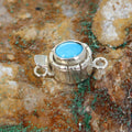 Blue Bird Orvil Jack Turquoise Clasp Southwest Style Sterling