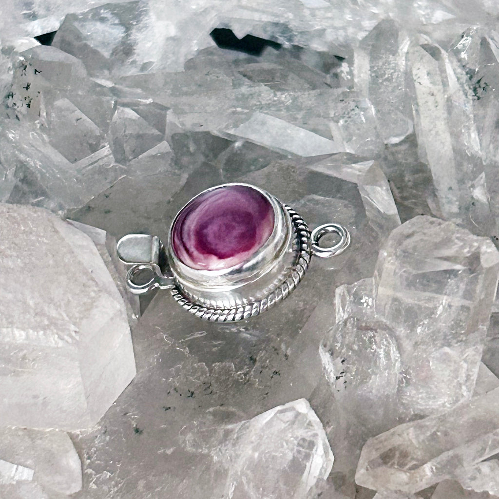 Lions Paw Purple Shell Clasp Sterling Silver 12mm Handmade Southwest