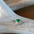 Sonoran Deep Lime Green Turquoise Sterling Silver Clasp 6x8mm Oval Ball Wire Southwestern Design