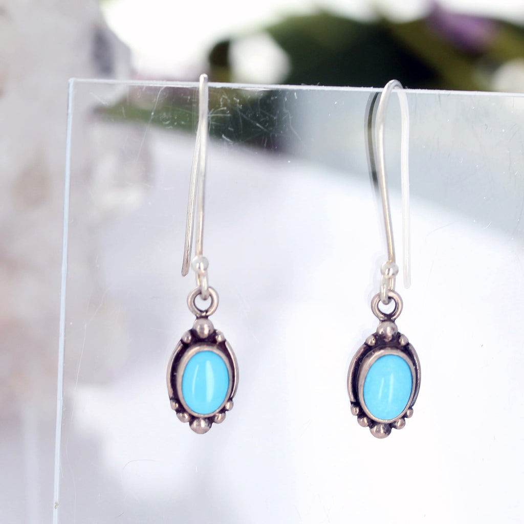 SLEEPING BEAUTY TURQUOISE Sterling Drop Earrings