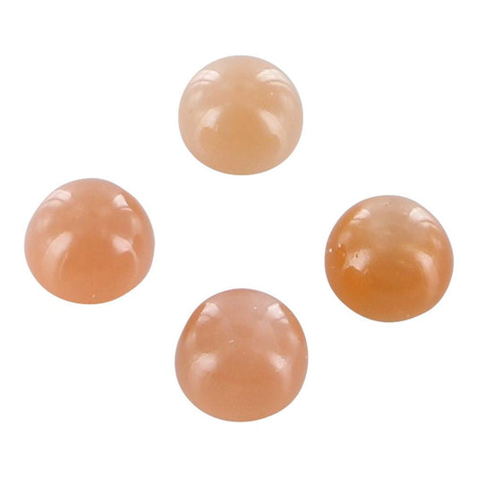 Moonstone Cabochons Peach 7mm Pack of 4 New World Gems