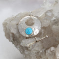 Bright Blue Sonoran Rose Mexican Turquoise Toggle Clasp Sterling