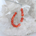 AAA Faceted Light Red Italian Coral Beads Pueblo Shaped 4-5mm 14 Beads