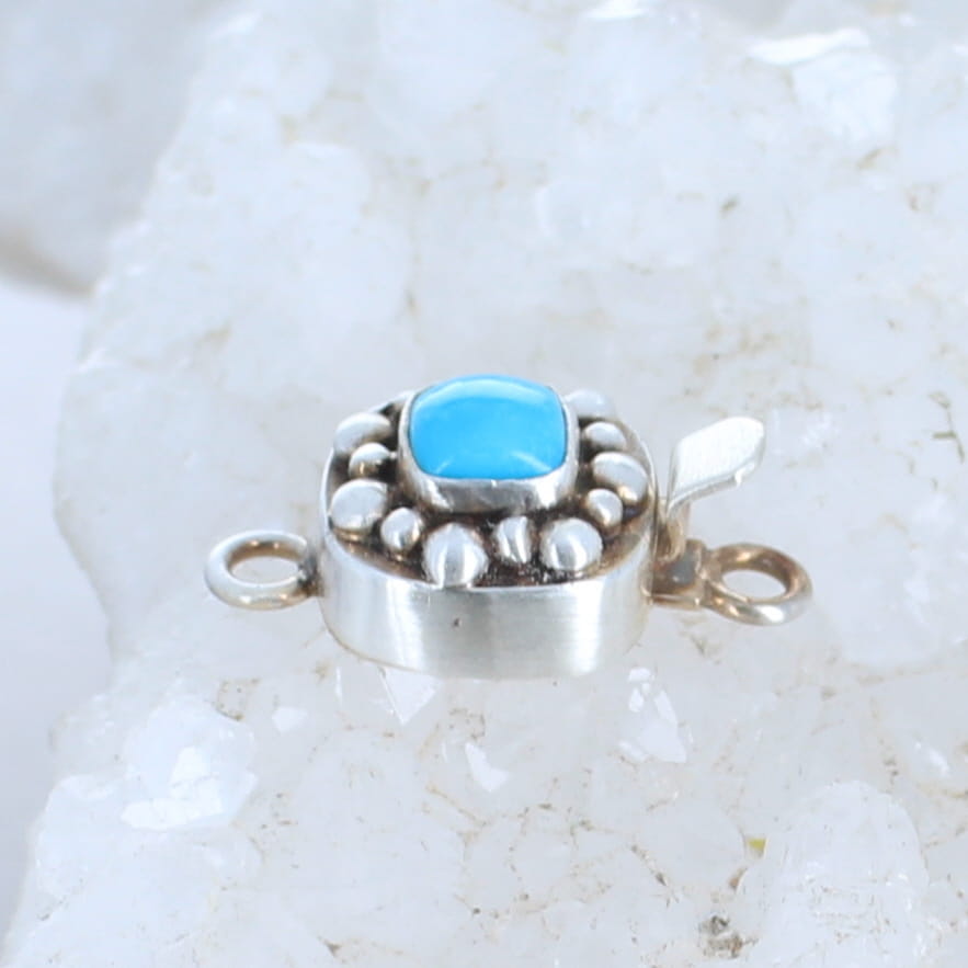 Blue Ridge Turquoise Clasp Ball Design Style 6mm -NewWorldGems