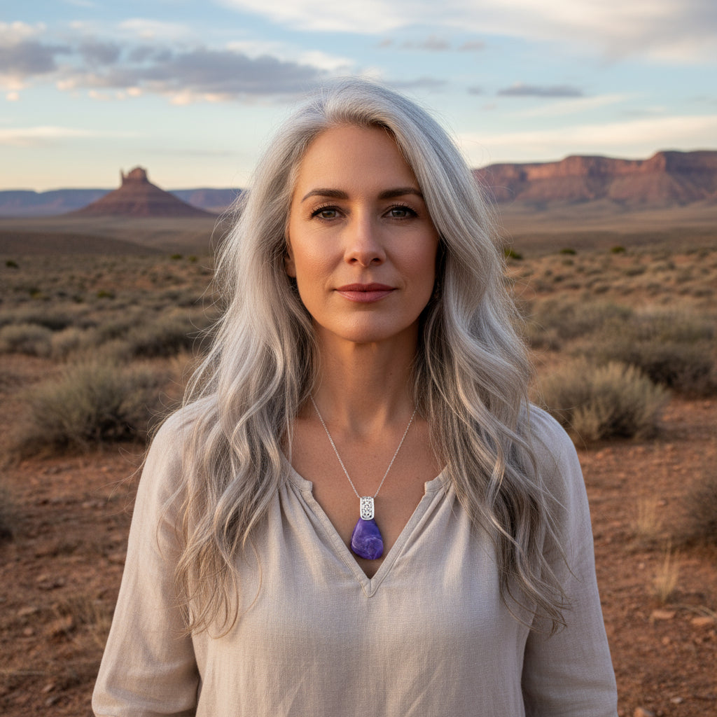 5 Star Regal SUGILITE Pendant Sterling Silver Chain and Bail #3