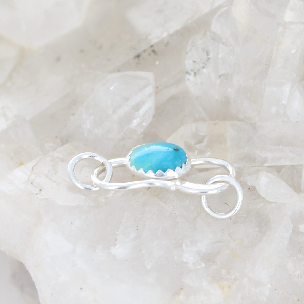 Stunning Peruvian Opal Clasp Sterling 6x8mm S Clasp