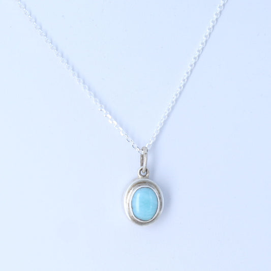 LARIMAR Oval Sterling Pendant NewWorldGems