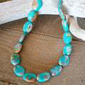 Beautiful Pilot Mountain TURQUOISE Oval Beads 16 Pieces 18x13mm Drilled