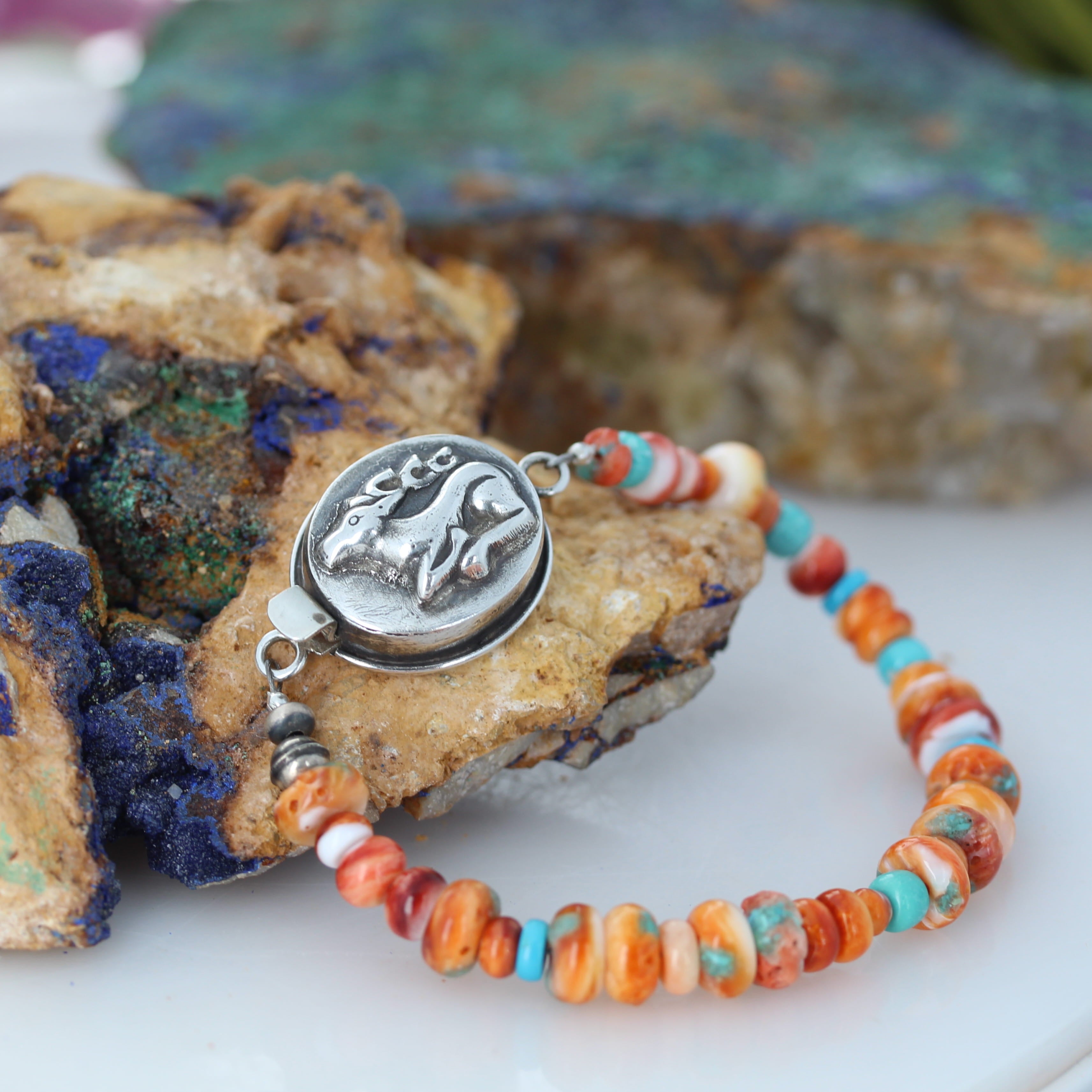 SLEEPING BEAUTY TURQUOISE Bracelet Spiny Oyster NewWorldGems