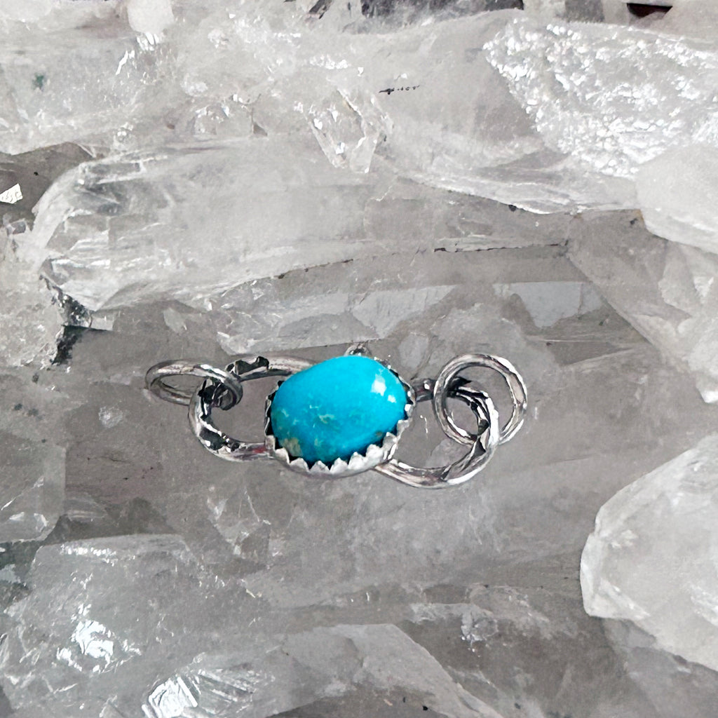 Blue Ridge Orvil Jack Turquoise Sterling Clasp S Shape 10.5x7.6mm
