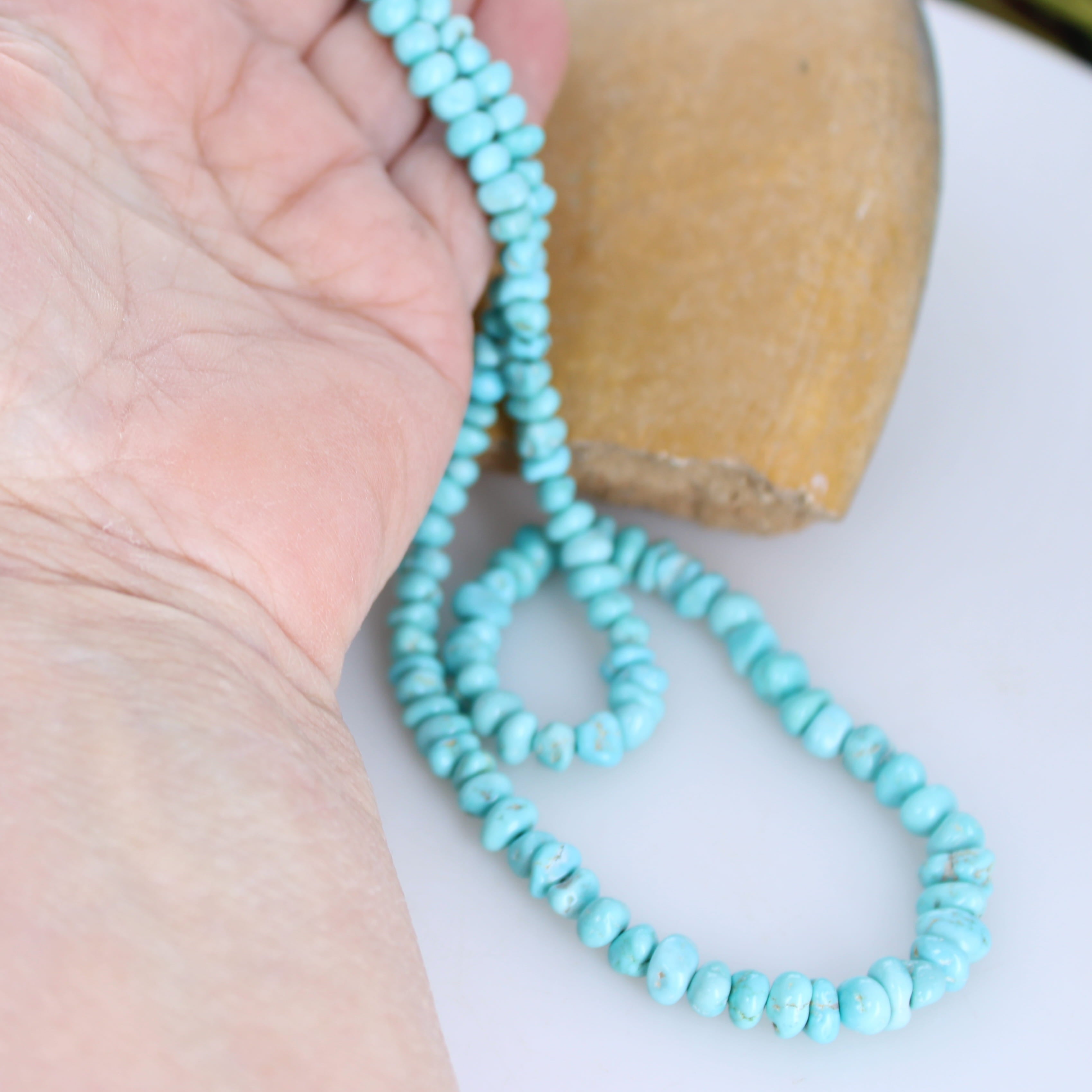 AAA Deep Sky Blue Lone Mountain Turquoise Beads 5-8mm