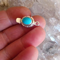 AAA Blue Ridge Nevada Turquoise Sterling Silver Clasp 8x6mm