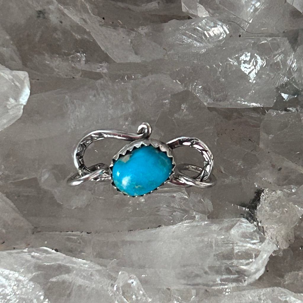 Blue Ridge Orvil Jack Turquoise Sterling Clasp S Shape 10.5x7.6mm