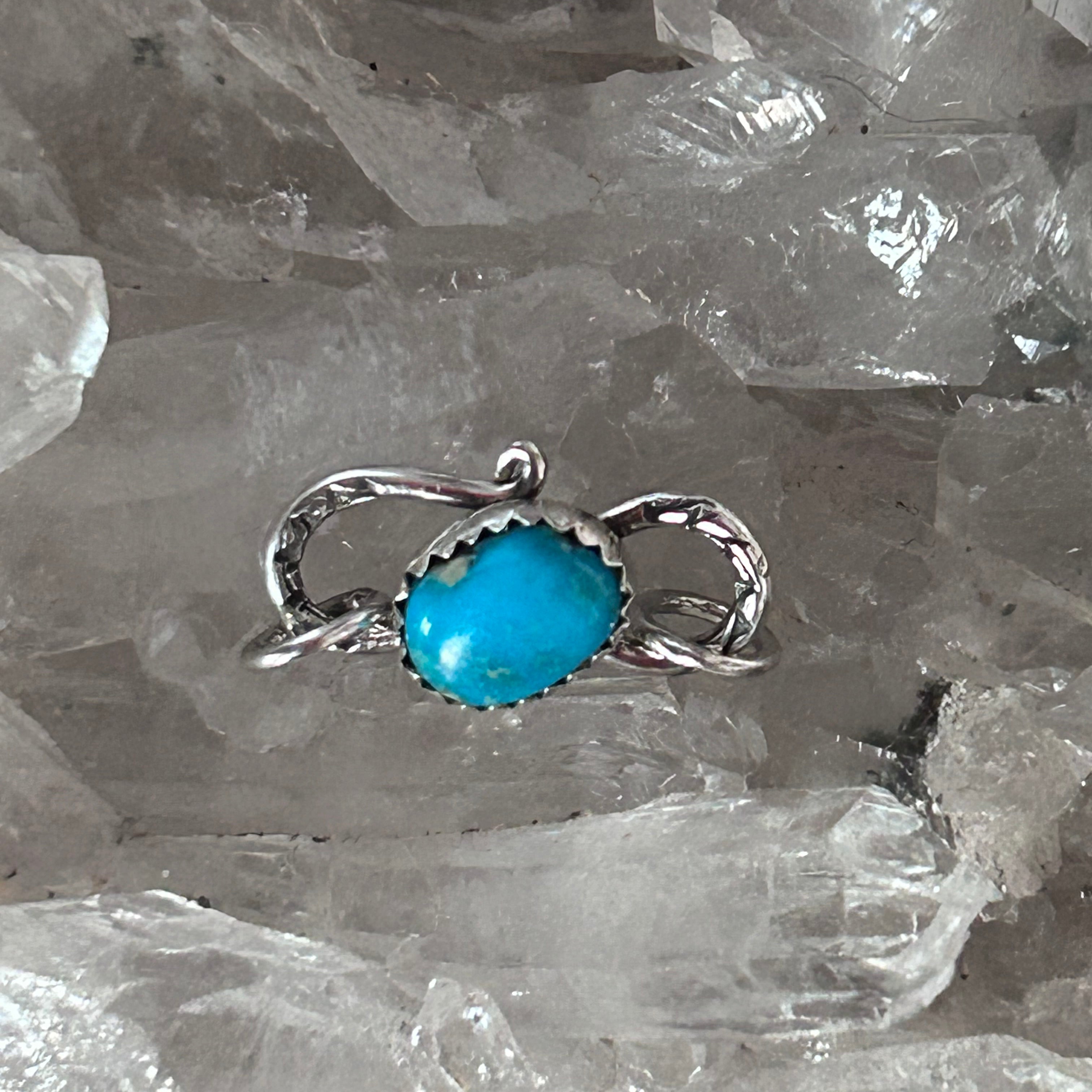 Blue Ridge Orvil Jack Turquoise Sterling Clasp S Shape 10.5x7.6mm