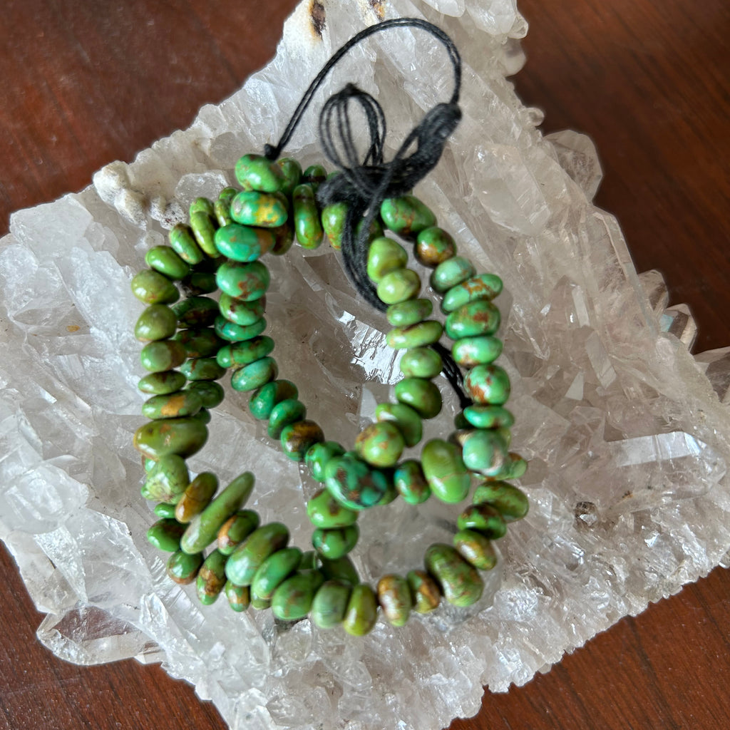 Sonoran Gold Turquoise Beads Lime Green 6.7-9mm Nuggets 16"