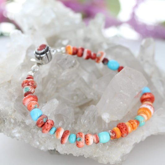 SLEEPING BEAUTY TURQUOISE Bracelet Spiny Oyster NewWorldGems