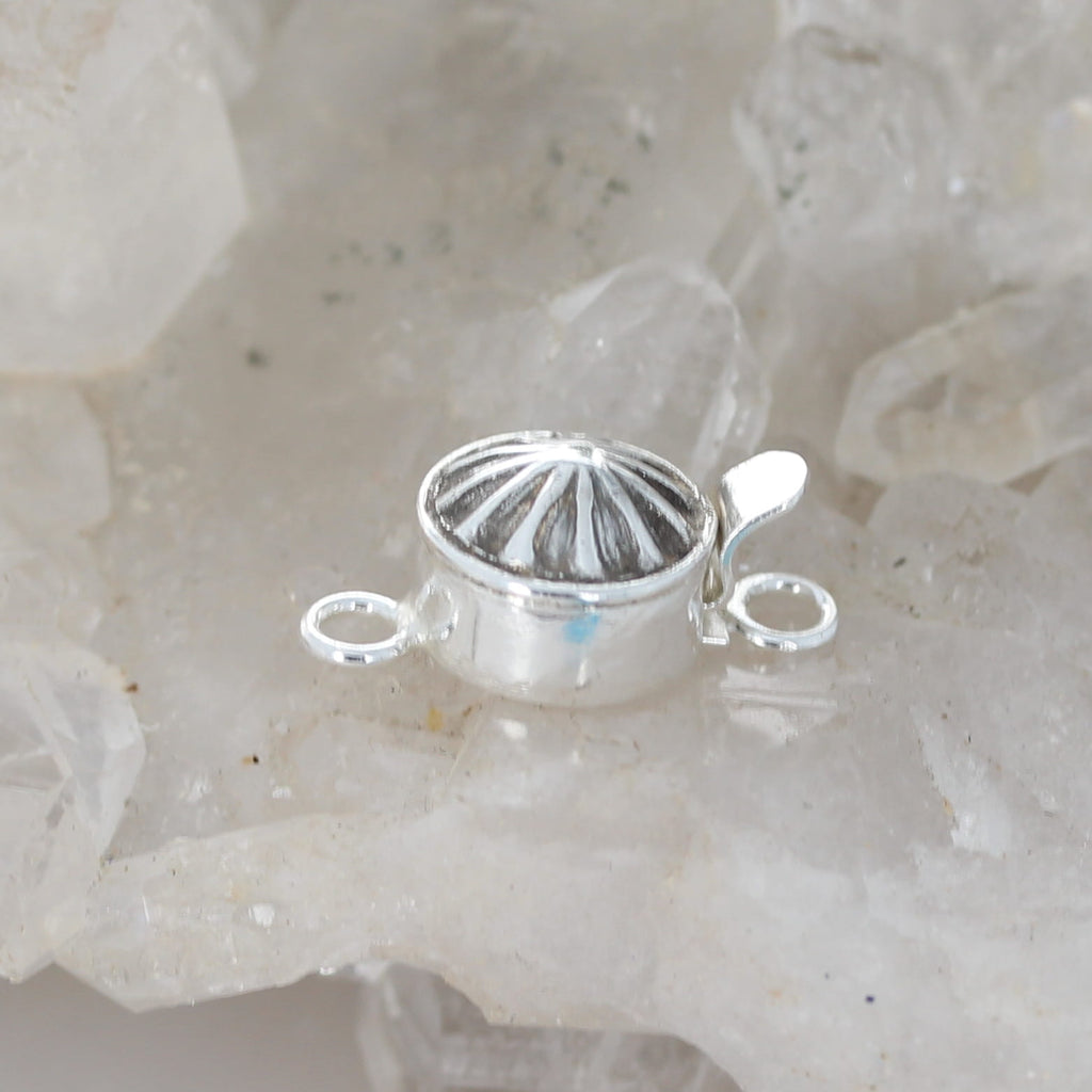 Sterling Silver Clasp Concho Southwestern Design 11.5mm 1 Pc