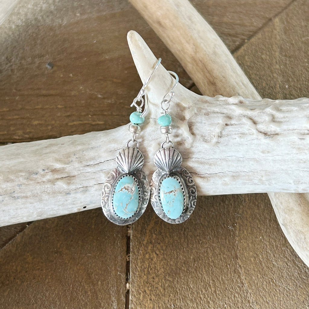 AAA DRY CREEK Turquoise Earrings Sterling Boho Southwest