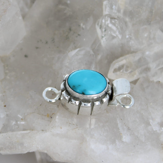 AAA Blue Ridge Turquoise Clasp Sterling Silver Southwestern