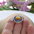 Butterscotch BALTIC COPAL CLASP Moon Lotus Petal Design NewWorldGems
