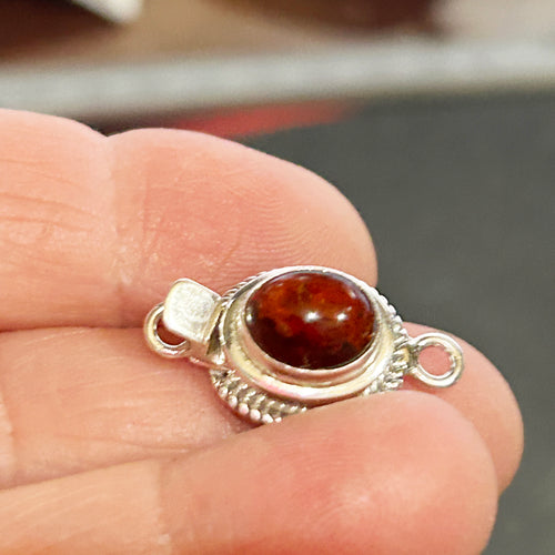 AAA BALTIC CHERRY Copal Clasp Free Form Twist Wire Design