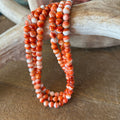 AAA Red/Orange Spiny Oyster Beads Round 6mm 16"