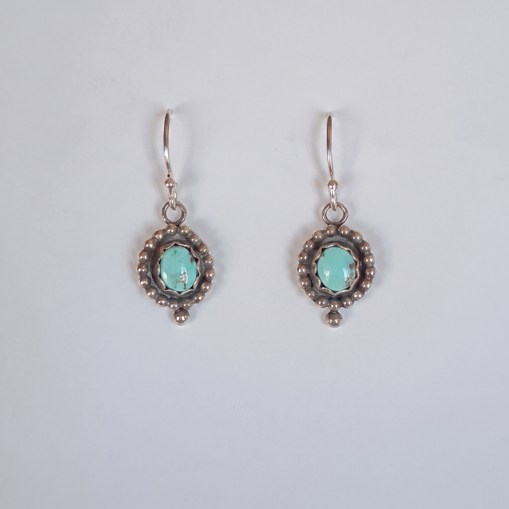 Dainty DRY CREEK TURQUOISE Earrings Southwest Rare American Turquoise