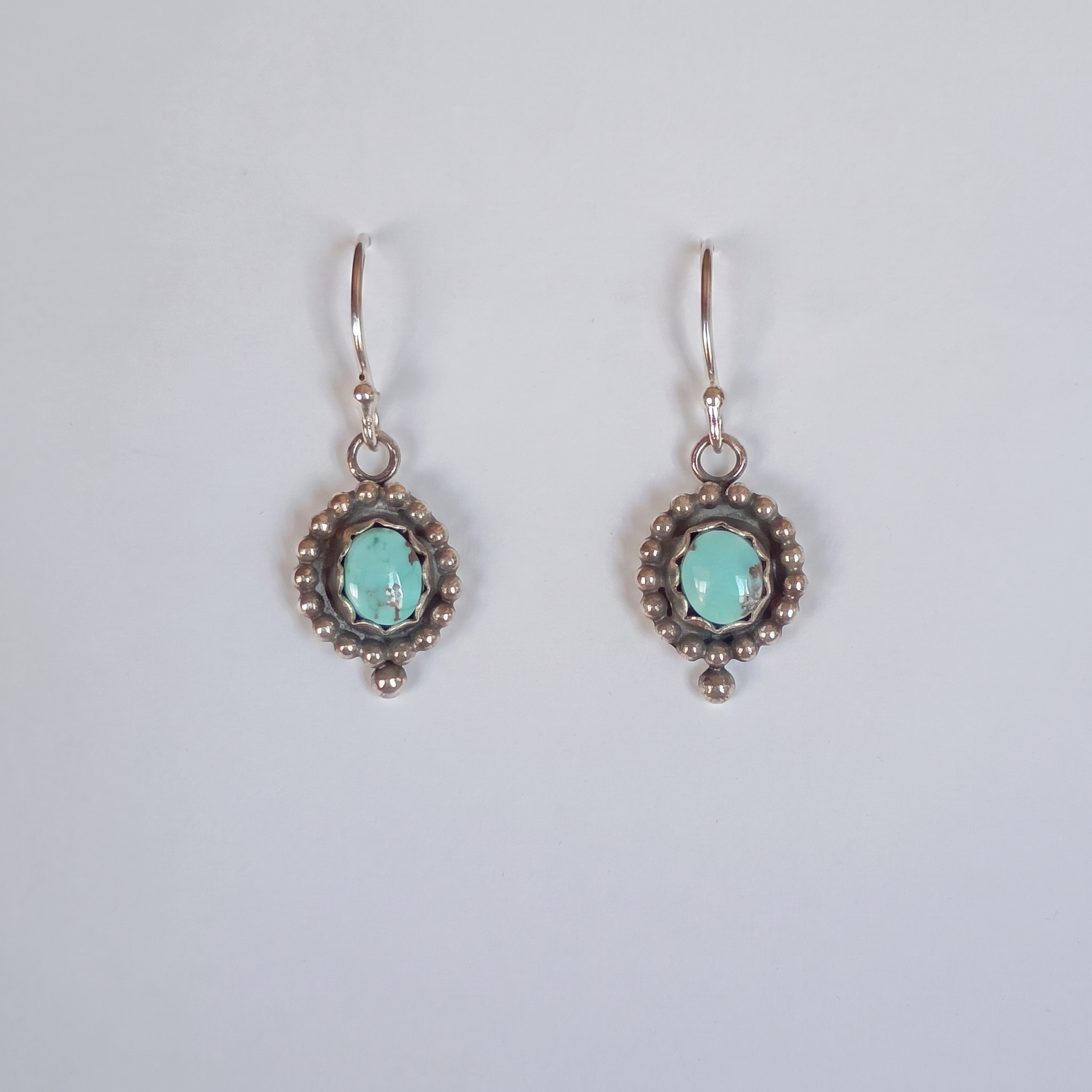 Dainty DRY CREEK TURQUOISE Earrings Southwest Rare American Turquoise