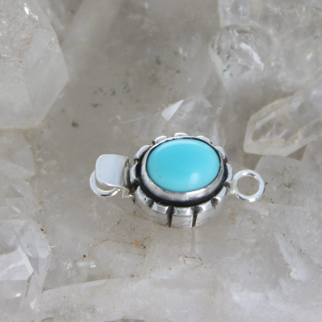 AAA Sky Blue LONE MOUNTAIN Turquoise Clasp Sterling Silver Southwestern