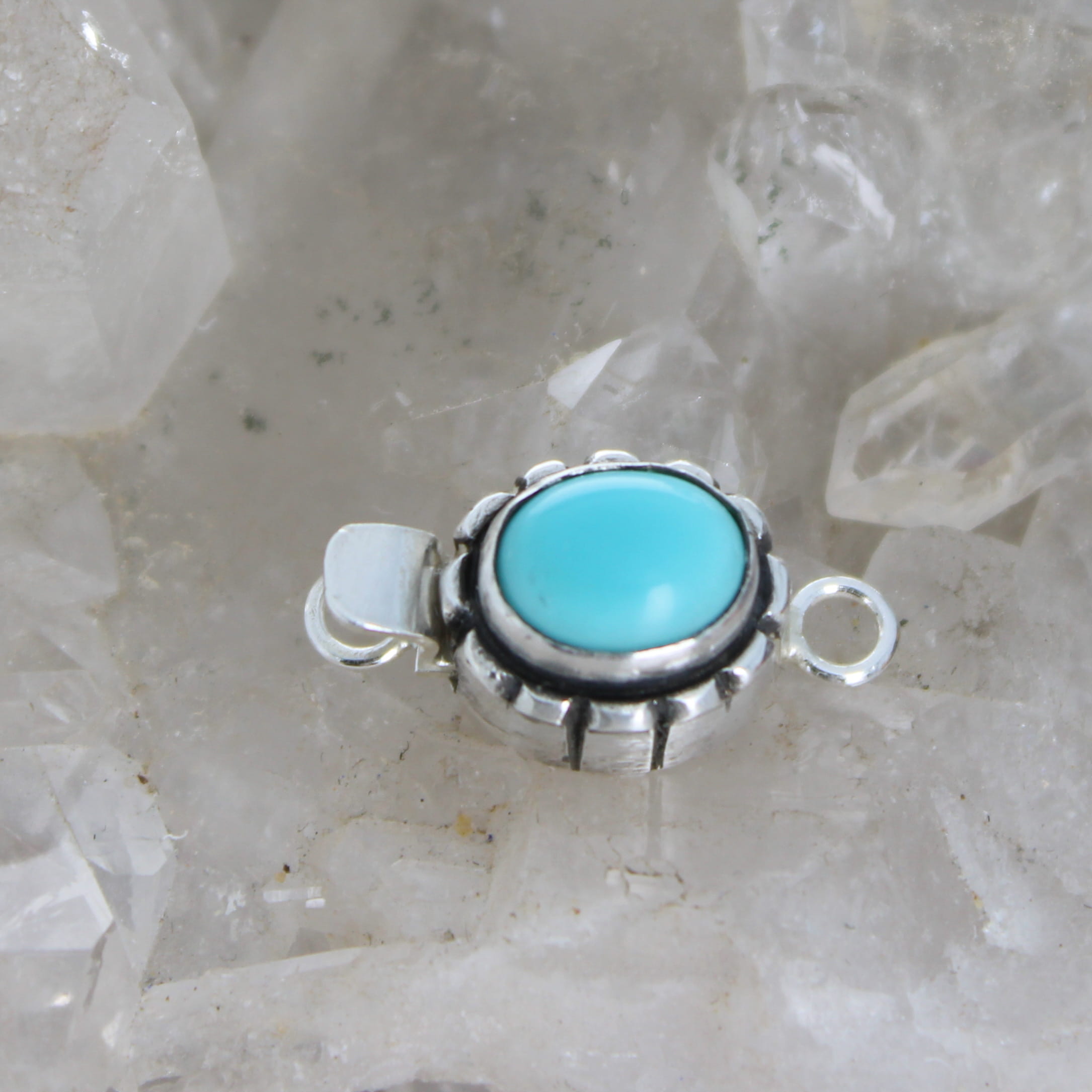 AAA Sky Blue LONE MOUNTAIN Turquoise Clasp Sterling Silver Southwestern