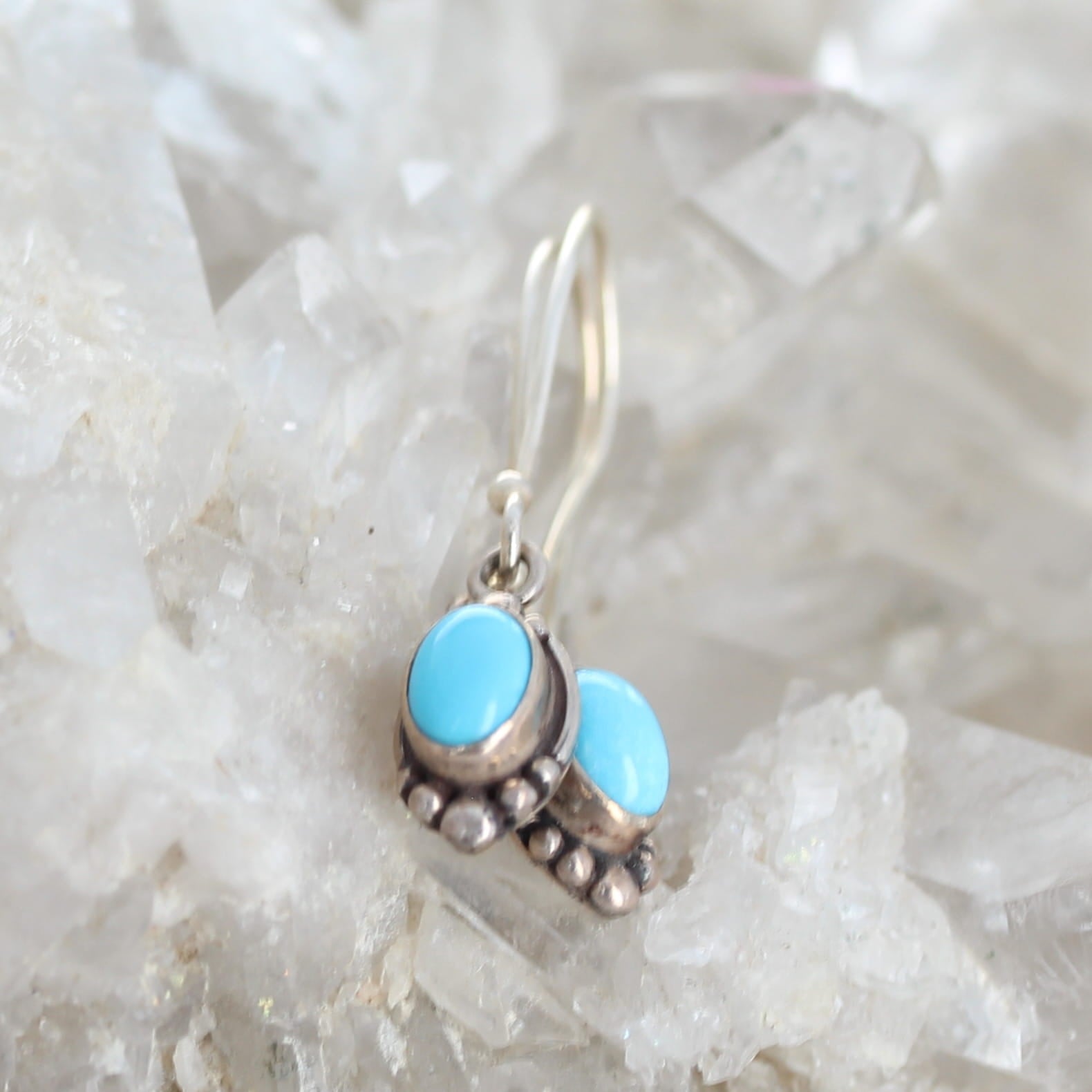 SLEEPING BEAUTY TURQUOISE Sterling Drop Earrings
