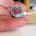RED SPINY OYSTER Clasp Sterling Silver 9x7mm Handmade Southwest