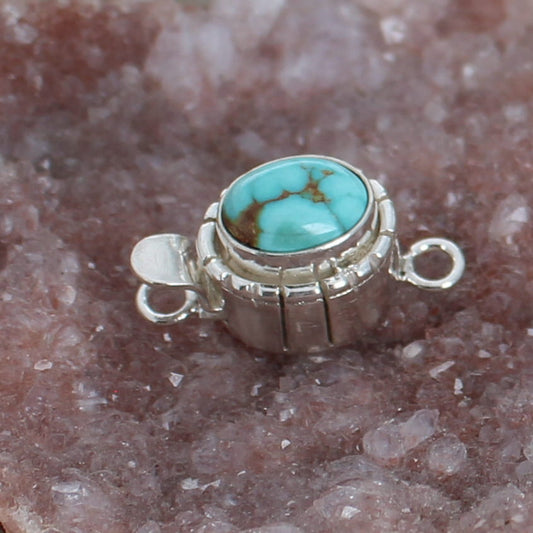 AAA Blue Carico Lake Turquoise Sterling Clasp Southwestern Style -NewWorldGems