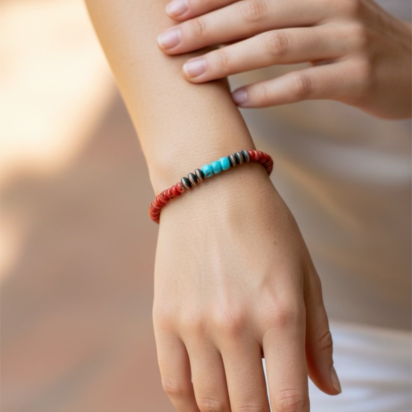 AAA Sleeping Beauty Turquoise Spiny Oyster Bracelet Sterling Silver