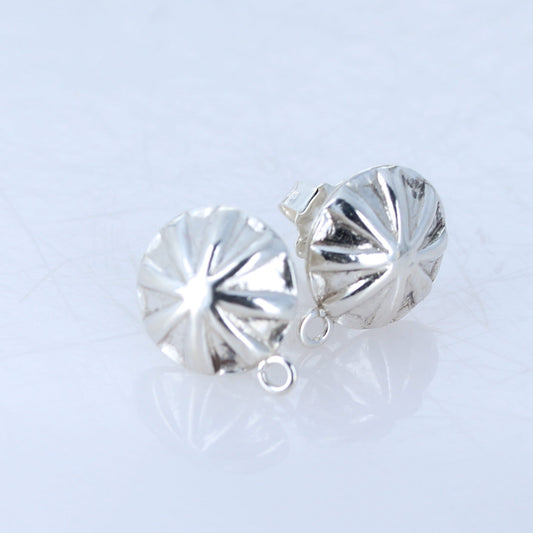 Sterling Silver Sunburst Post Style Earrings Components